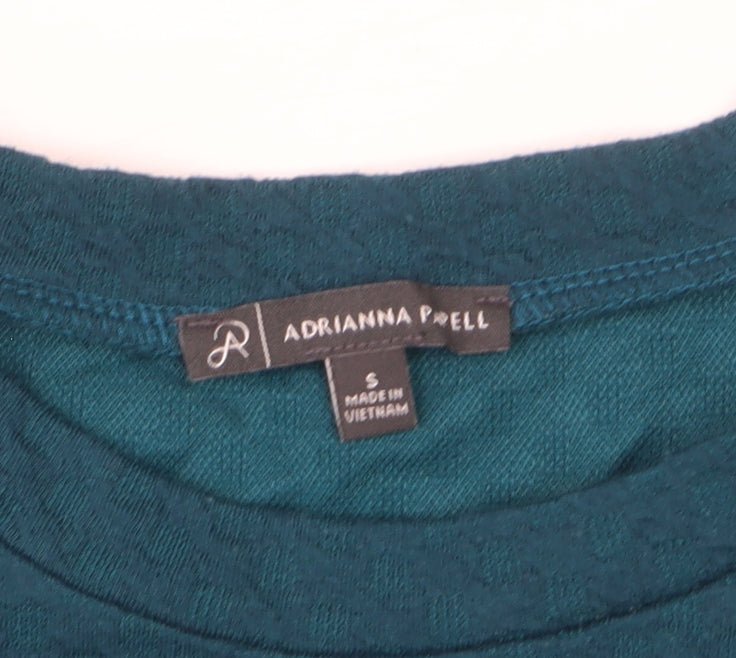 Adrianna Papell Women's Green 3/4 Sleeve Basic Blouse Size S