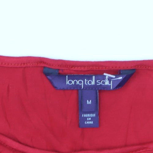 Long Tall Sally Women’s Red Sequin Sleeveless Jersey Top Size M