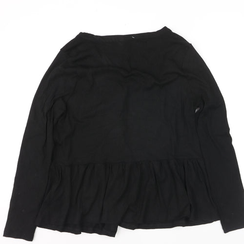New Look Women’s Black V-Neck Button Cardigan Size 10