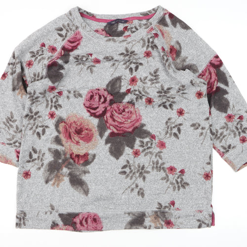 Marks and Spencer Women’s Grey Floral Pullover Jumper Size 12