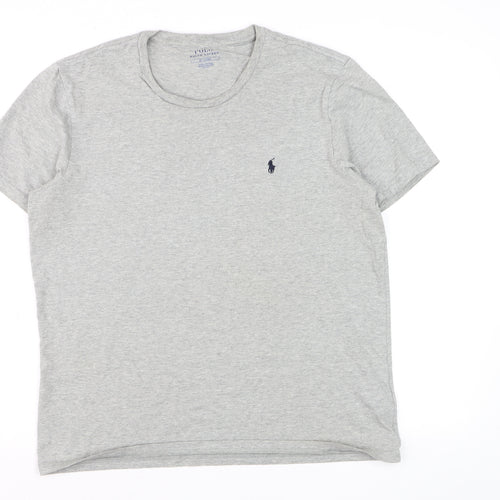 Ralph Lauren Men's Grey Crew Neck Cotton T-Shirt M