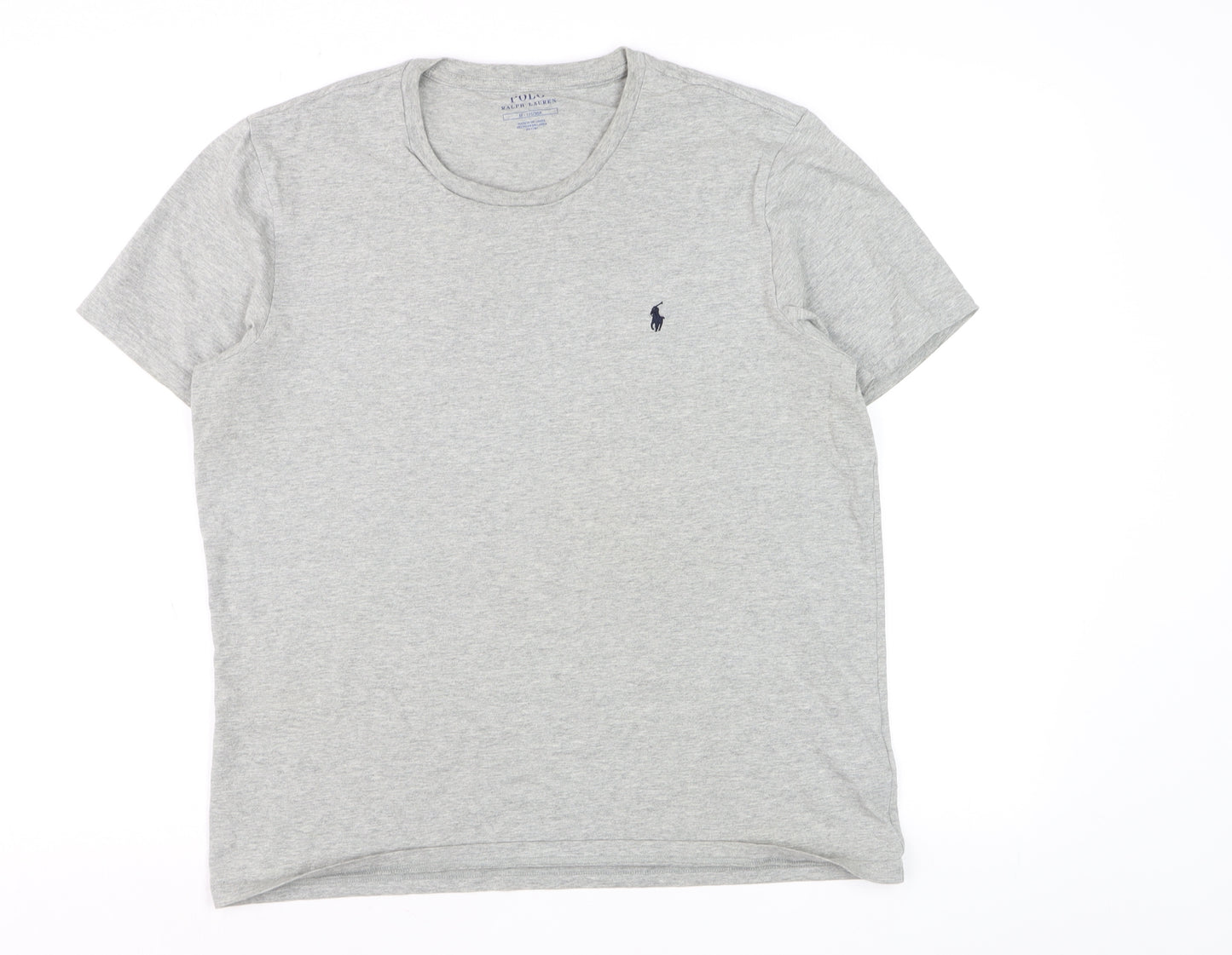 Ralph Lauren Men's Grey Crew Neck Cotton T-Shirt M