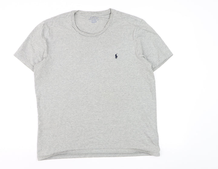 Ralph Lauren Men's Grey Crew Neck Cotton T-Shirt M