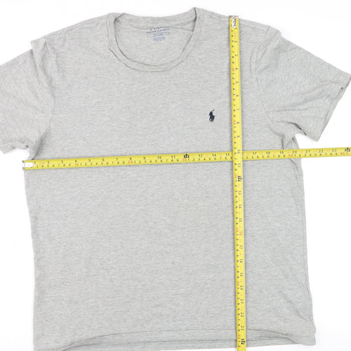 Ralph Lauren Men's Grey Crew Neck Cotton T-Shirt M