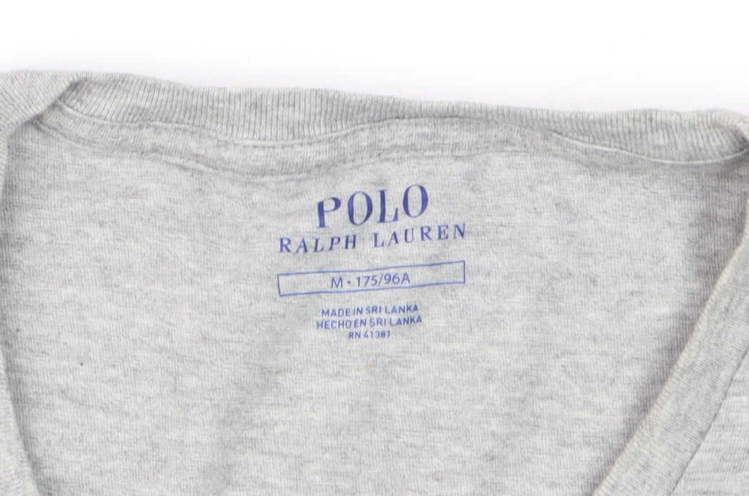 Ralph Lauren Men's Grey Crew Neck Cotton T-Shirt M
