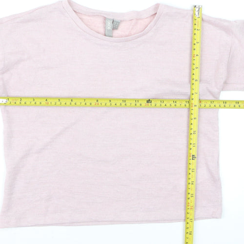 ASOS Women Pink Crochet Flared Sleeve Pullover Jumper Size 6
