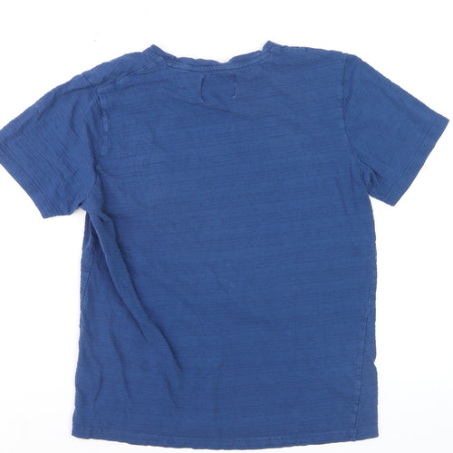 Nordam Men's Blue Crew Neck Short Sleeve Cotton T-Shirt M