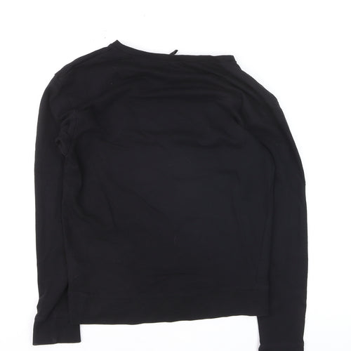 ASOS Women Black XS Pullover Sweatshirt Graphic Print Long Sleeve