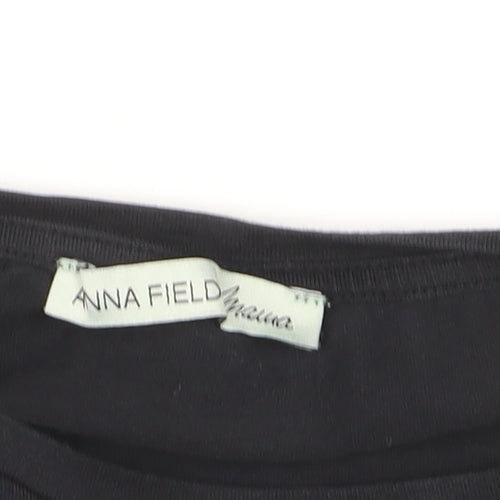 Anna Field Women’s Black Long Sleeve Basic Jersey T-Shirt Size S
