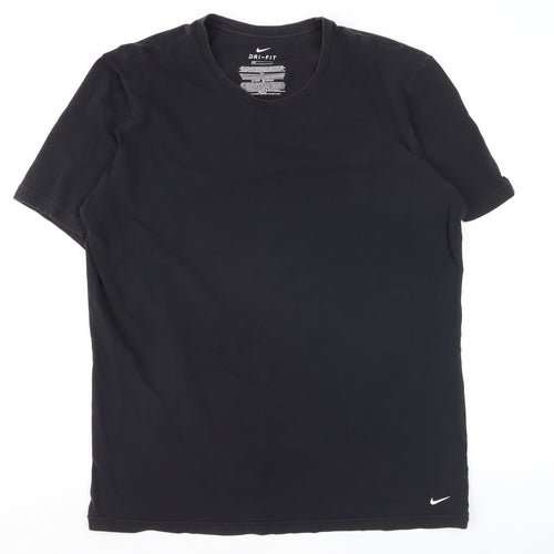 Nike Men's Black Dri-FIT Sports T-Shirt XL Athletic Fit