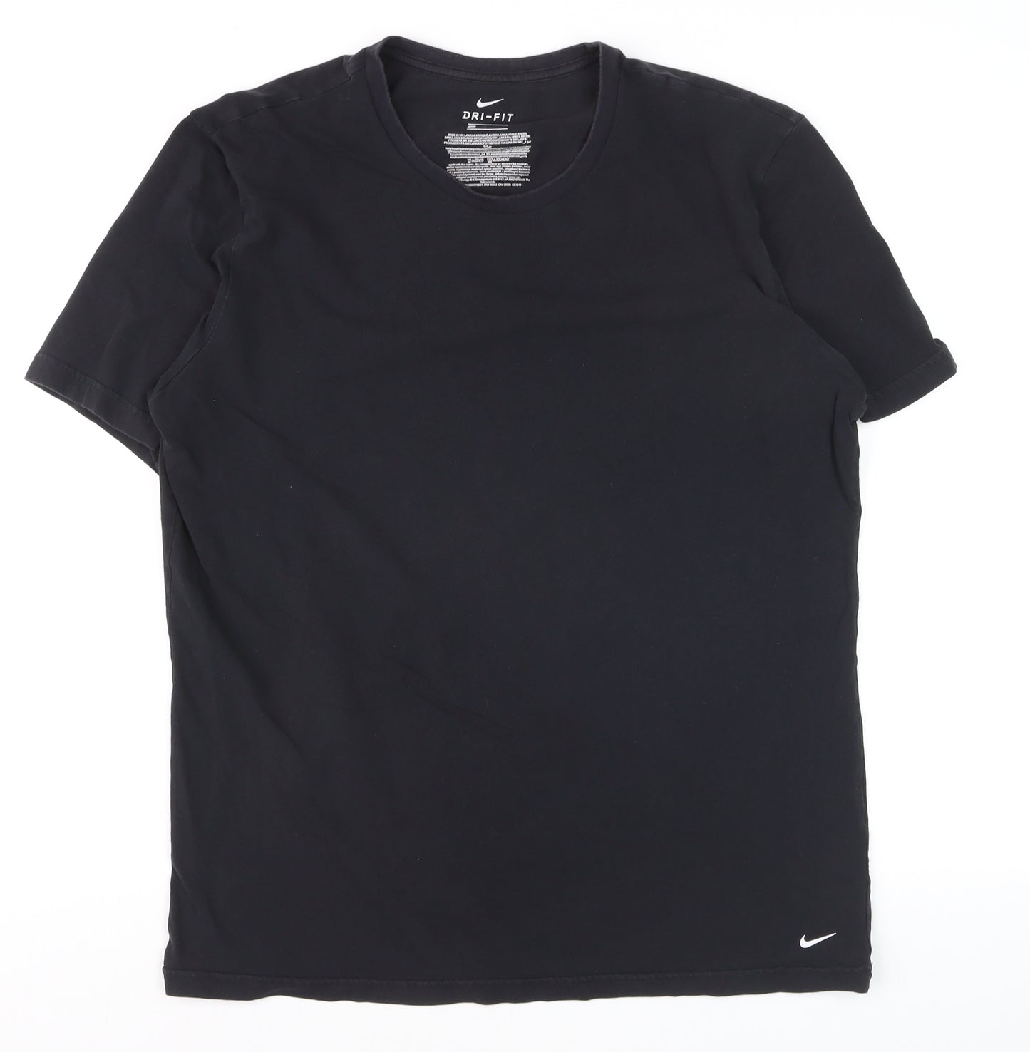 Nike Men's Black Dri-FIT Sports T-Shirt XL Athletic Fit