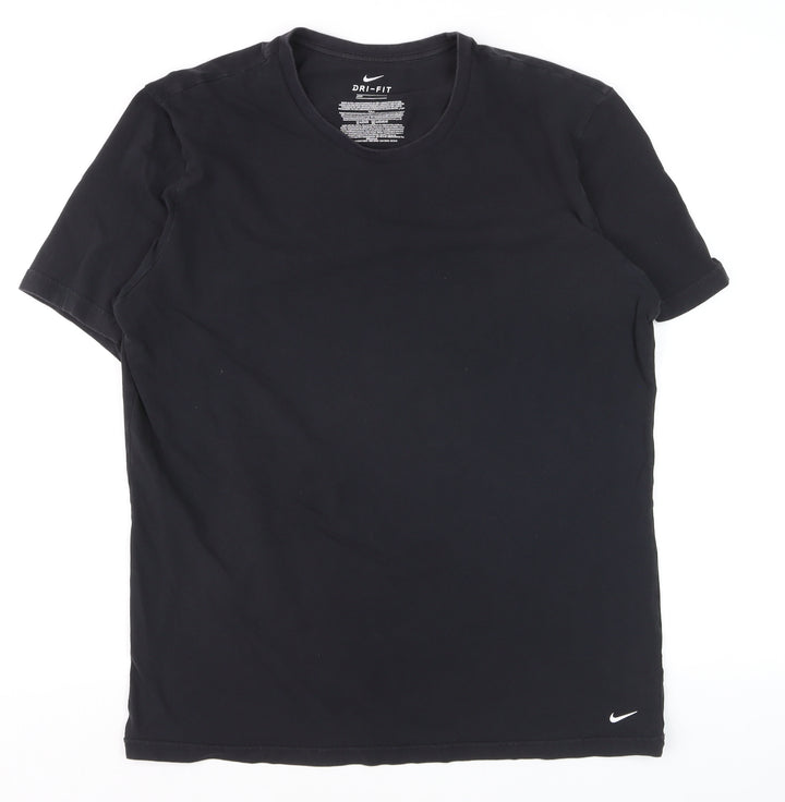 Nike Men's Black Dri-FIT Sports T-Shirt XL Athletic Fit