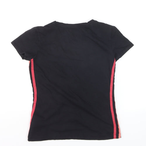 Adidas Womens Black Climacool V-Neck Sports T-Shirt XS