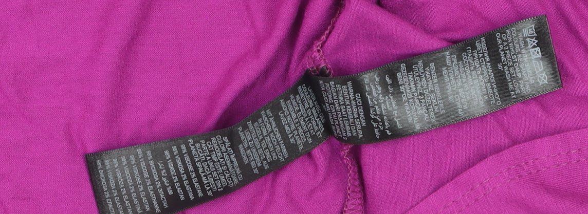 Debenhams Womens Purple Size 14 Wrap Viscose Long Sleeve Cardigan