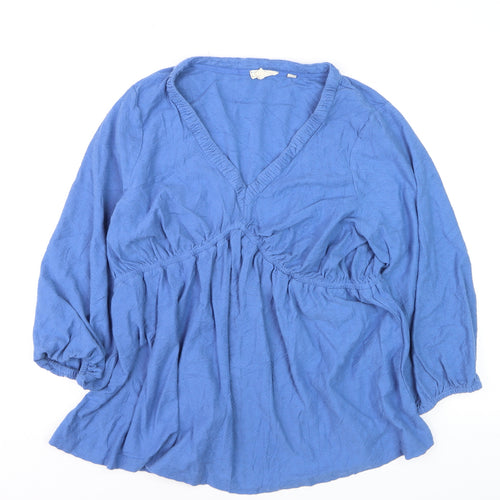 Fat Face Women's Blue Cotton Tunic Blouse Size 14
