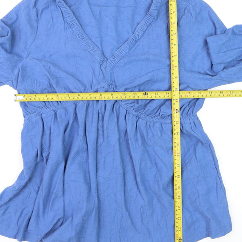Fat Face Women's Blue Cotton Tunic Blouse Size 14