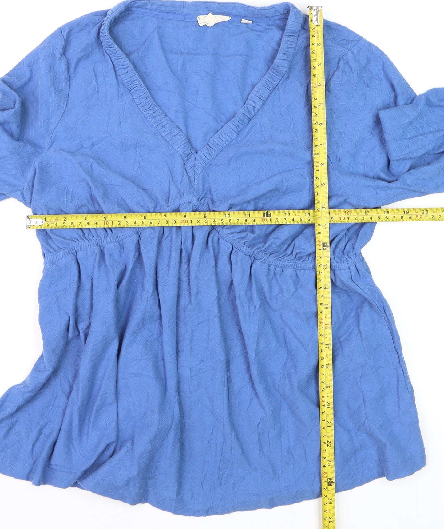 Fat Face Women's Blue Cotton Tunic Blouse Size 14