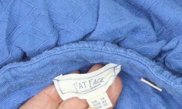 Fat Face Women's Blue Cotton Tunic Blouse Size 14