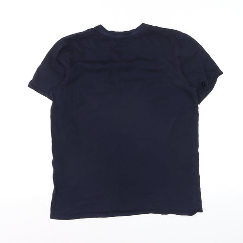 Ben Sherman Men's Navy Blue Cotton Crew Neck Short Sleeve T-Shirt Medium