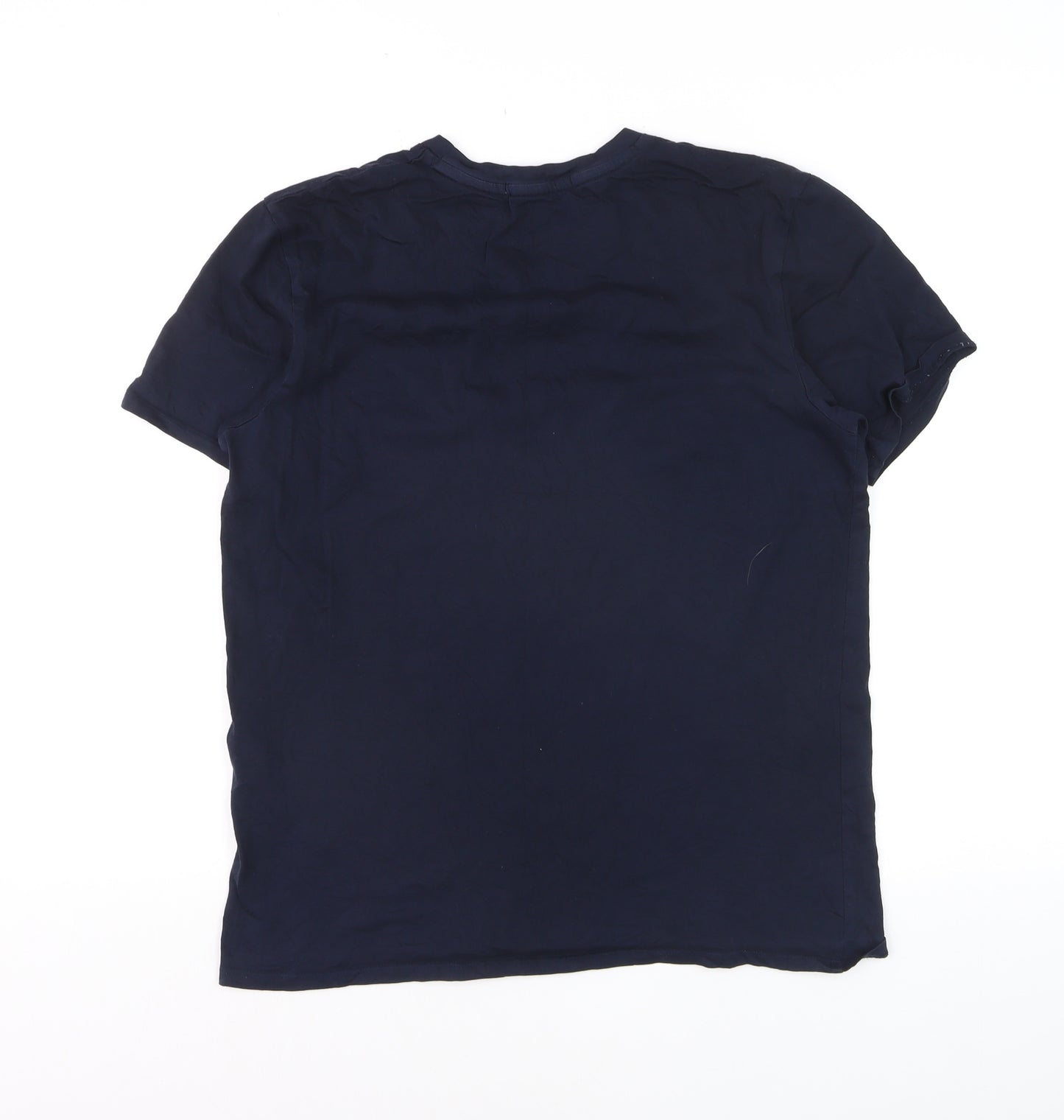 Ben Sherman Men's Navy Blue Cotton Crew Neck Short Sleeve T-Shirt Medium