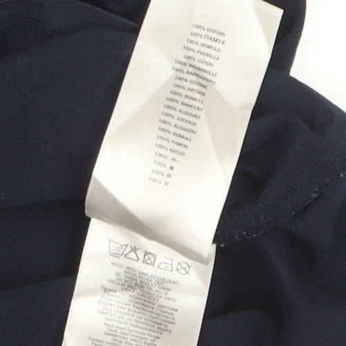 Ben Sherman Men's Navy Blue Cotton Crew Neck Short Sleeve T-Shirt Medium