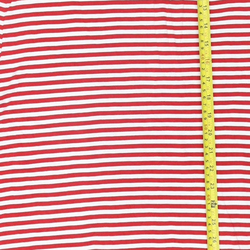Baukjen Women Red White Striped Viscose Stretch Tank Dress Size 10