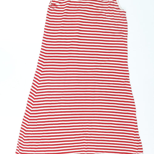 Baukjen Women Red White Striped Viscose Stretch Tank Dress Size 10