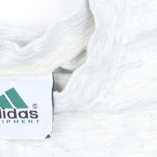 Adidas Equipment Men's White L Vintage 90s Crew Neck T-Shirt