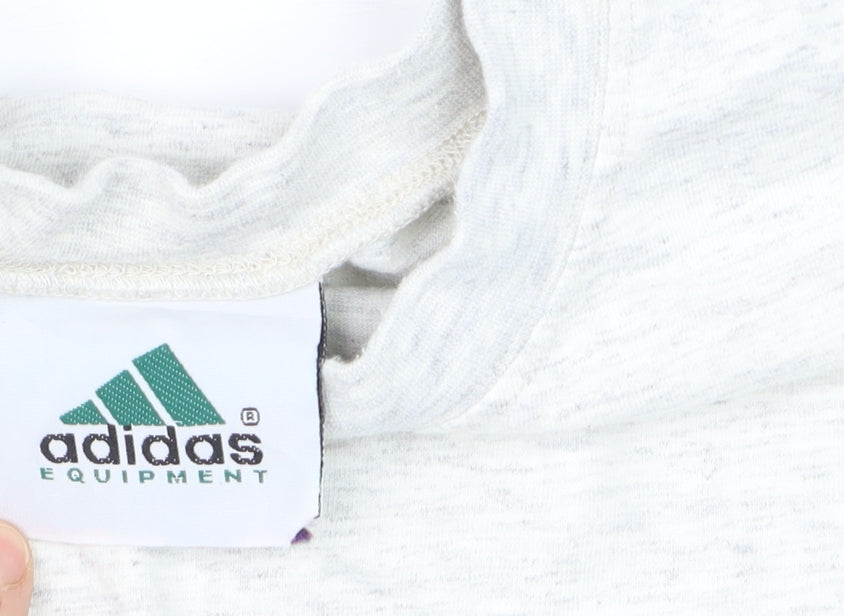Adidas Equipment Men's White L Vintage 90s Crew Neck T-Shirt