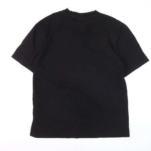 Collusion Women's Black Graphic Relaxed Fit Cotton T-Shirt Size M