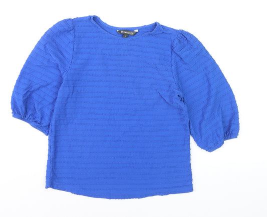 Bonmarché Women’s Blue Cotton 3/4 Sleeve Blouse Size 10