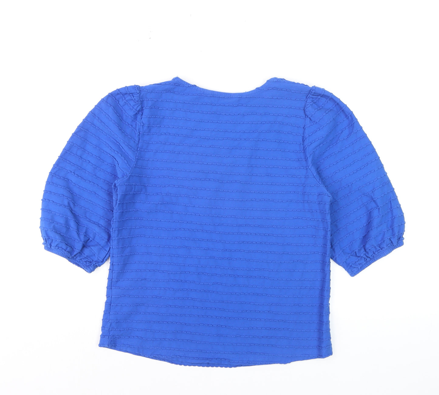 Bonmarché Women’s Blue Cotton 3/4 Sleeve Blouse Size 10