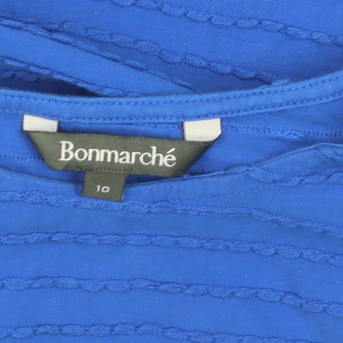 Bonmarché Women’s Blue Cotton 3/4 Sleeve Blouse Size 10