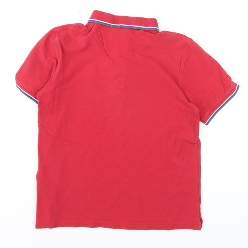 Lyle & Scott Men's Red Cotton Polo Shirt Size L Short Sleeve