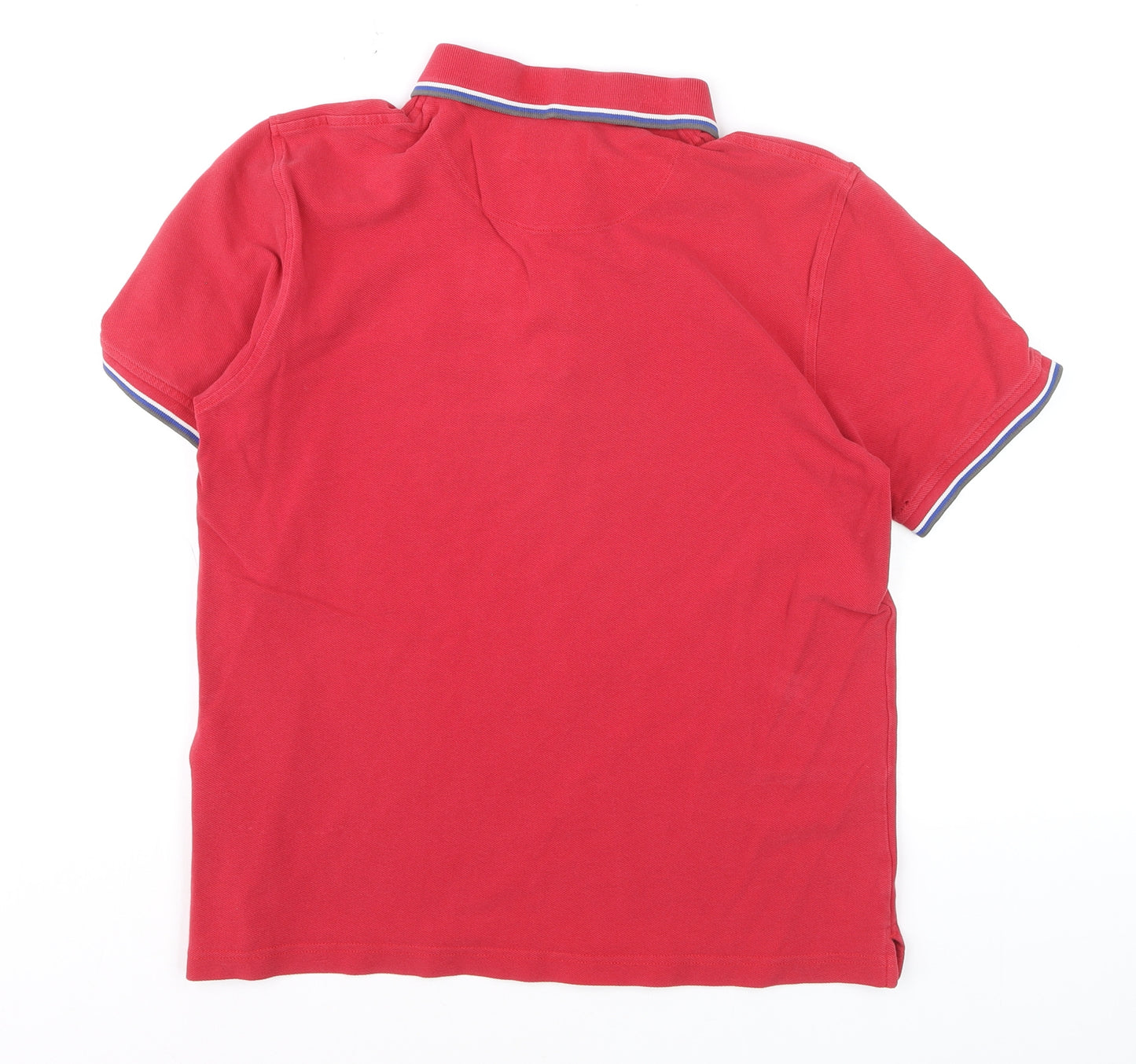 Lyle & Scott Men's Red Cotton Polo Shirt Size L Short Sleeve