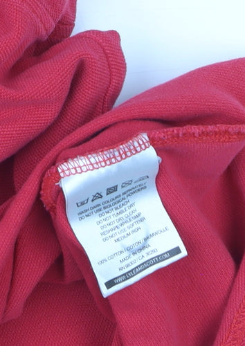 Lyle & Scott Men's Red Cotton Polo Shirt Size L Short Sleeve