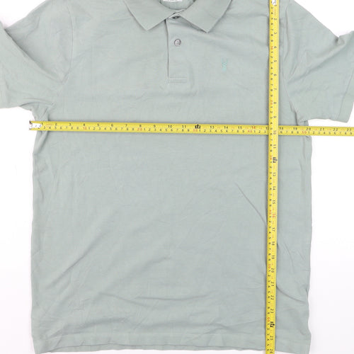 Next Mens Green Regular Fit Cotton Polo Shirt M
