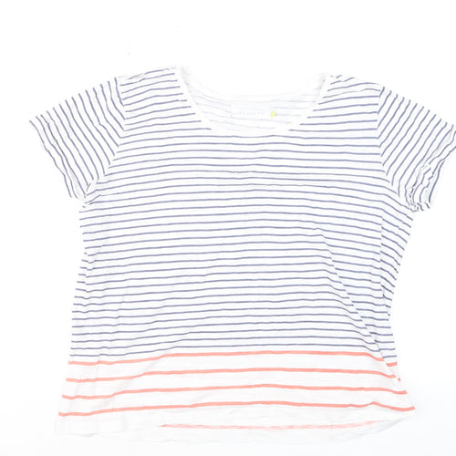 John Lewis Collection Weekend Women's Multicoloured Striped Cotton T-Shirt Size 12