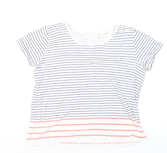 John Lewis Collection Weekend Women's Multicoloured Striped Cotton T-Shirt Size 12