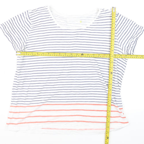 John Lewis Collection Weekend Women's Multicoloured Striped Cotton T-Shirt Size 12