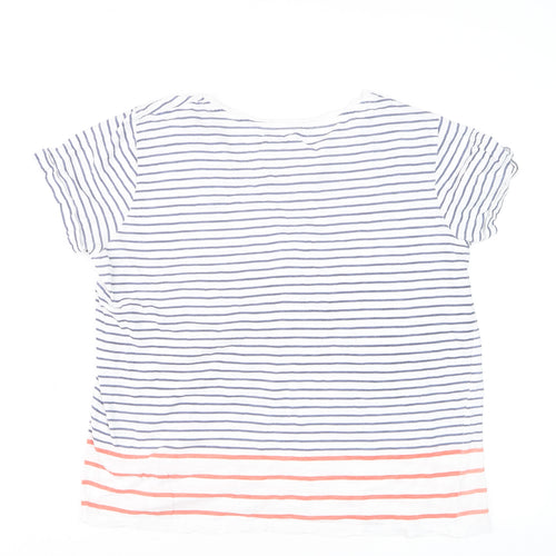 John Lewis Collection Weekend Women's Multicoloured Striped Cotton T-Shirt Size 12