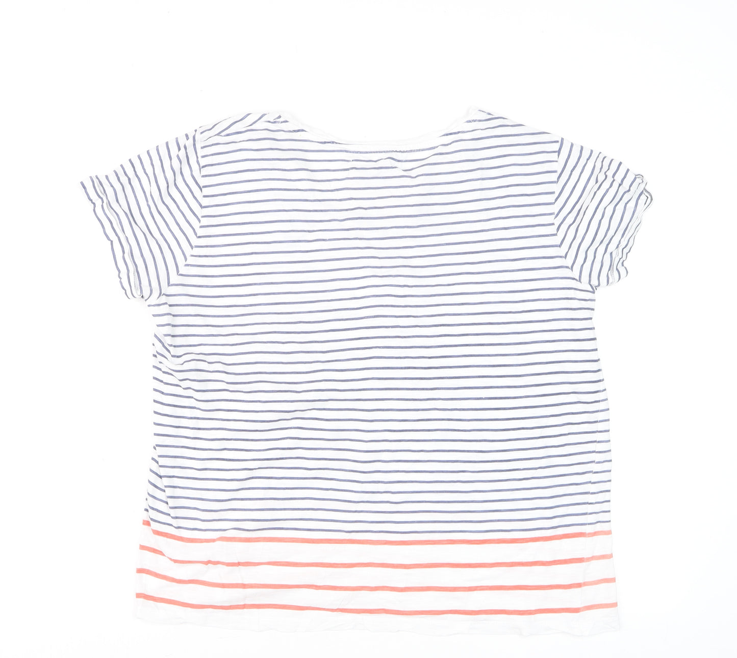 John Lewis Collection Weekend Women's Multicoloured Striped Cotton T-Shirt Size 12