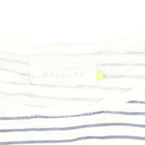 John Lewis Collection Weekend Women's Multicoloured Striped Cotton T-Shirt Size 12