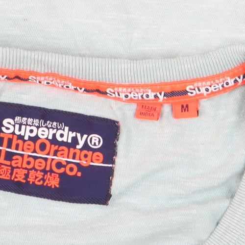 Superdry Men's Blue Tank Top M Lightweight Cotton Blend Gym Vest