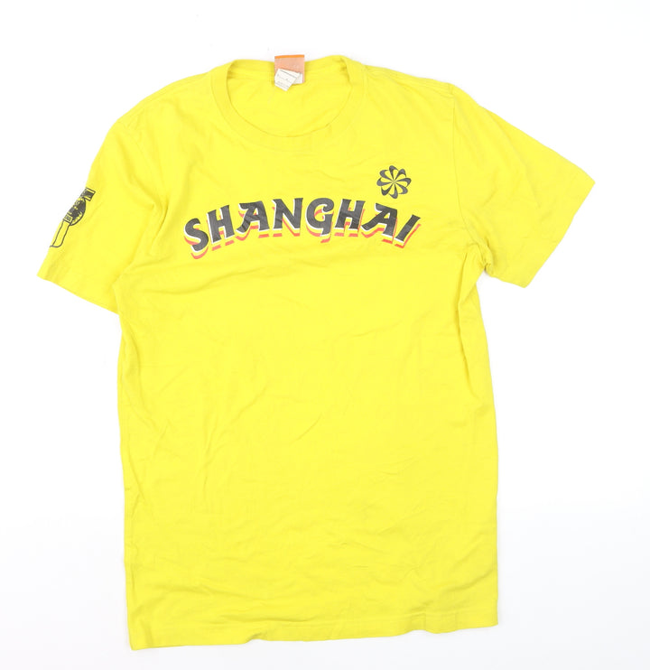 Nike Men's Yellow Shanghai Graphic Short Sleeve T-Shirt M