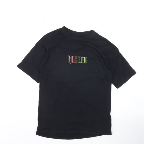 Wicked Girls Black Graphic T-Shirt 8-9 Years Classic Fit