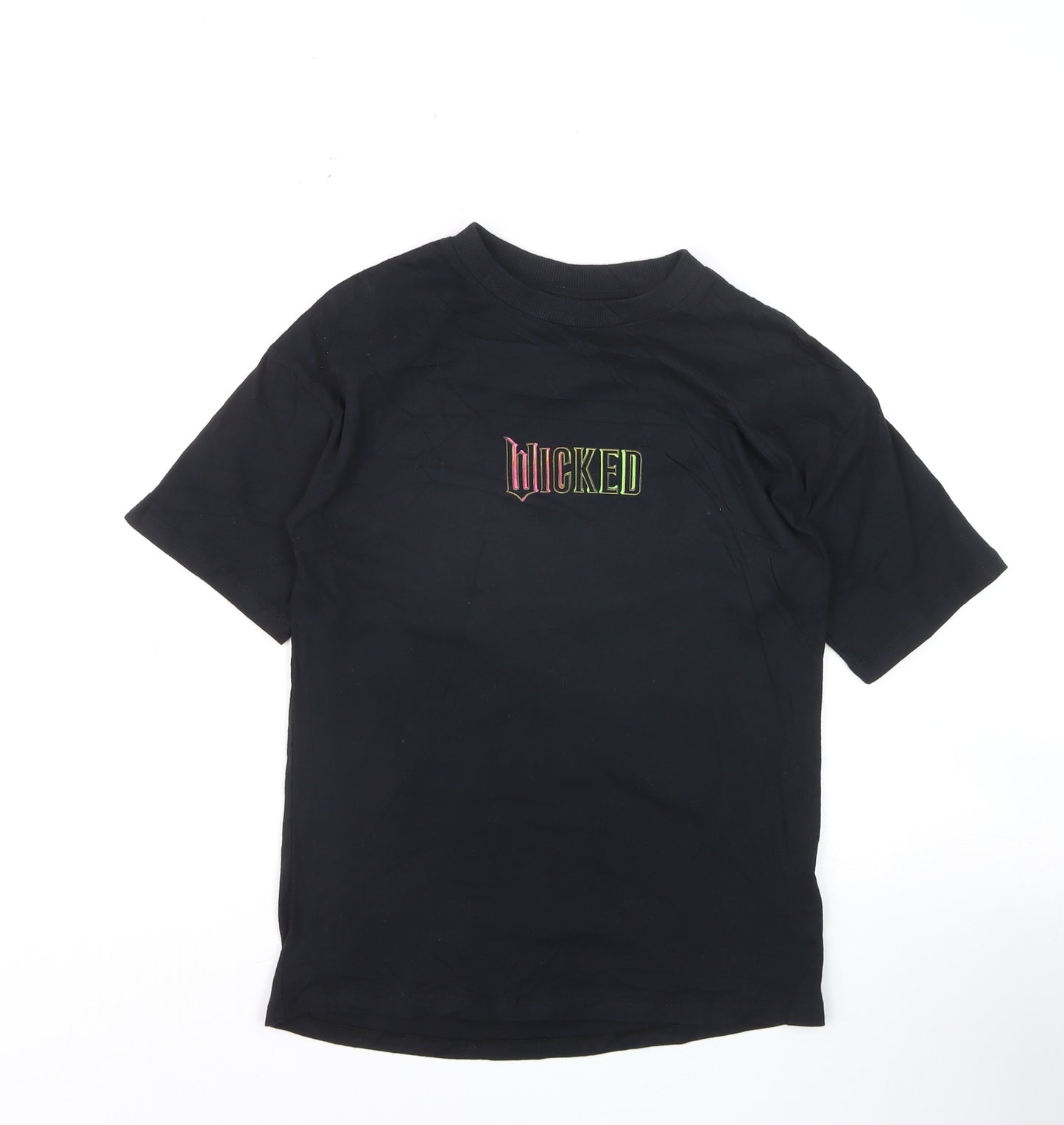 Wicked Girls Black Graphic T-Shirt 8-9 Years Classic Fit