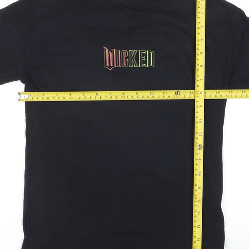Wicked Girls Black Graphic T-Shirt 8-9 Years Classic Fit