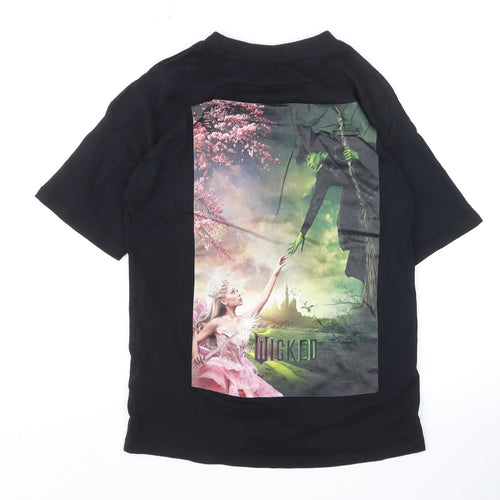 Wicked Girls Black Graphic T-Shirt 8-9 Years Classic Fit
