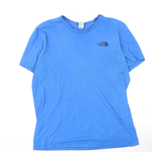 The North Face Men's Blue Crew Neck Regular Fit Cotton T-Shirt M